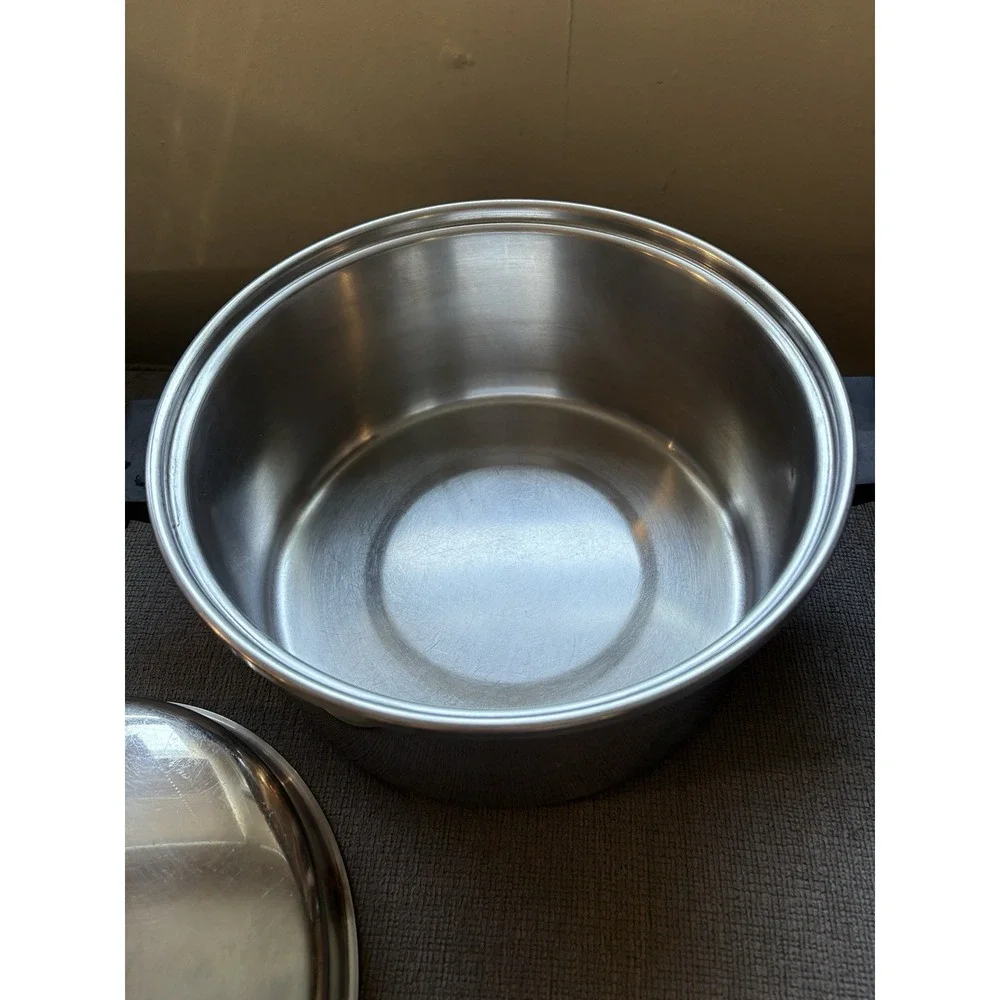 Saladmaster 6 Qt Dutch Oven Stock Pot 18-8 Tri Clad Stainless Steel w/Vapo Lid